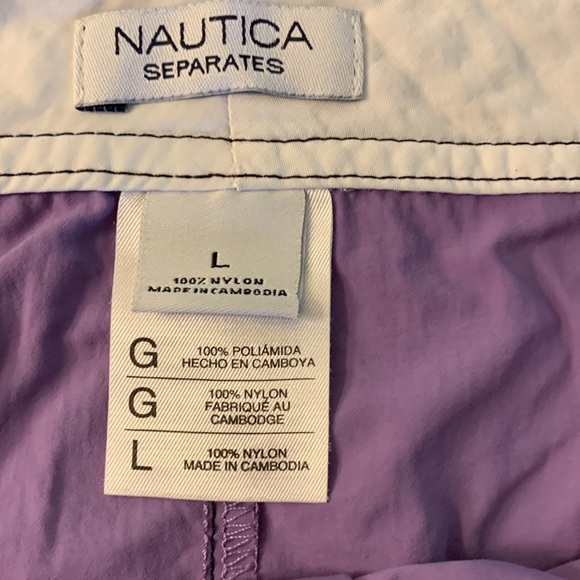 Nautica separates lavender mini skirt L - Picture 2 of 2